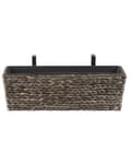 Miniatyrbillede 1 af 7: Plantekasse Brun Vandhyacint og Plastik med Metal 60 x 20 x 18 cm Dekorativ Højbedet til Altan Balkon Ophæng Hegn Urtepotteskjulere Udendørs
