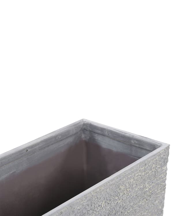 Plantekasse Grå 34 x 80 x 56 cm Indendørs Rektangulær Højbede til Terrasse Haven Forhøjet Blomsterkasse Aflang Plantekummer Udendørs