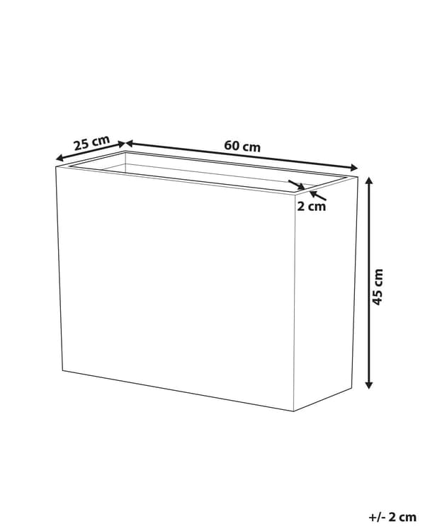 Kruka Grå Sten 25 x 60 x 45 cm Rektangulär kruka Inomhus Utomhus