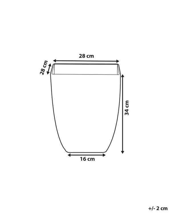 Kruka Marmoreffekt Vit Stenblandning Fyrkantig 28 x 34 cm Modern design Utomhus Inomhus