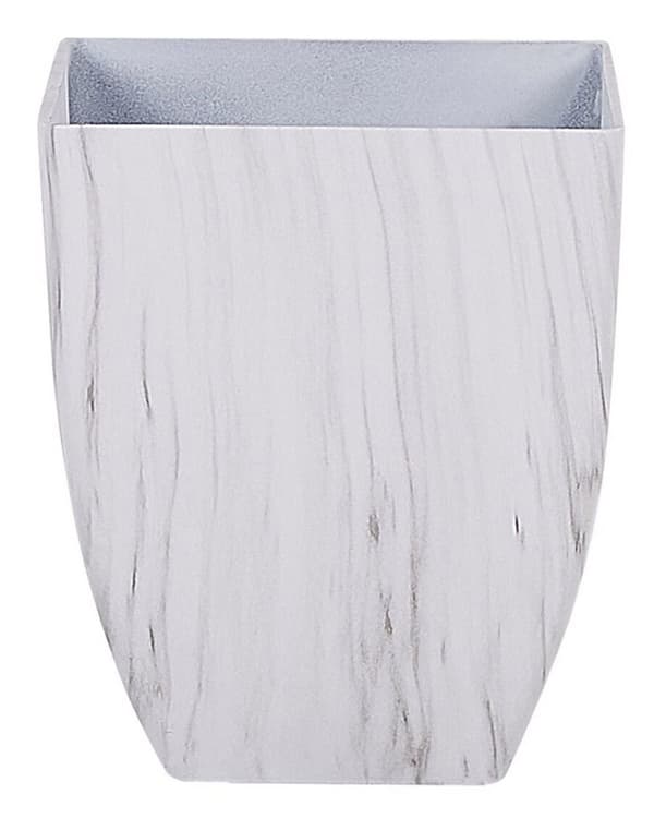 Kruka Marmoreffekt Vit Stenblandning Fyrkantig 28 x 34 cm Modern design Utomhus Inomhus
