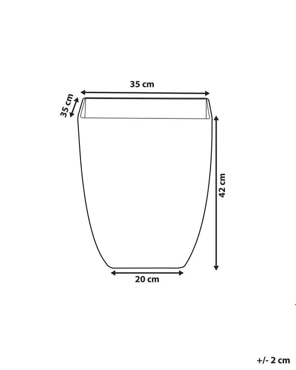Kruka Marmoreffekt Vit Stenblandning Fyrkantig 35 x 42 cm Modern design Utomhus Inomhus