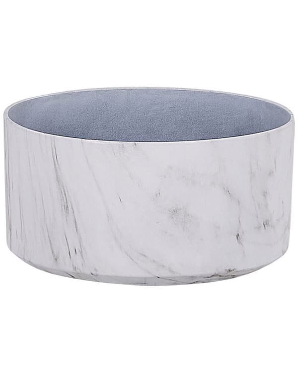 Kruka Vit Marmoreffekt Stenblandning 43 x 43 cm Rund Modern design UV-beständig