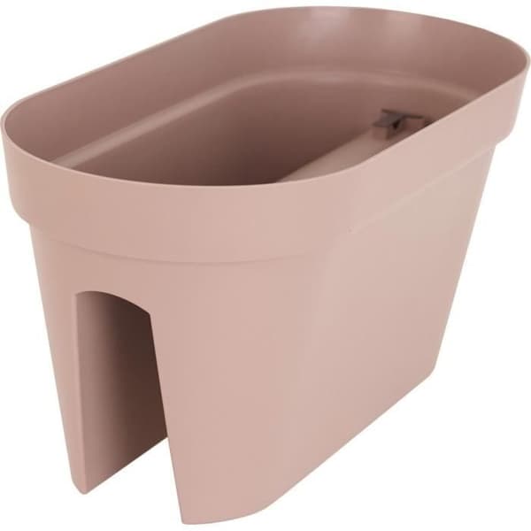 ARTEVASI Planter för balkong Capri - 30 x 60 x H 30 cm - 26,8 L - Taupe grå