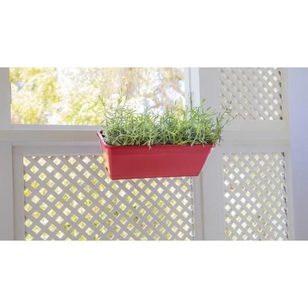 ARTEVASI Venezia Plantsats med vattenreserv - 10 L - 49 x 19,5 x 16,6 cm - Antracitgrå