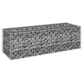 Miniatyrbild 3 av 7: vidaXL Planteringsgabion upphöjd galvaniserat stål 90x30x30 cm