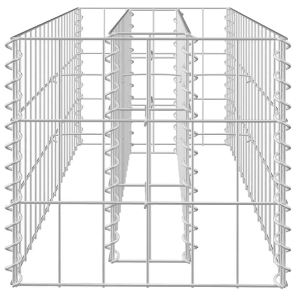 vidaXL Planteringsgabion upphöjd galvaniserat stål 90x30x30 cm