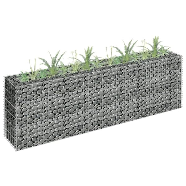 vidaXL Gabion høybed galvanisert stål 180x30x60 cm