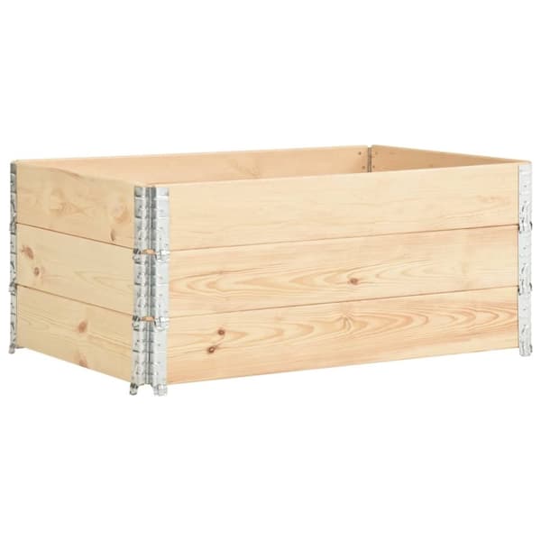 vidaXL højbed 3 stk. 100x150 cm massivt fyrretræ