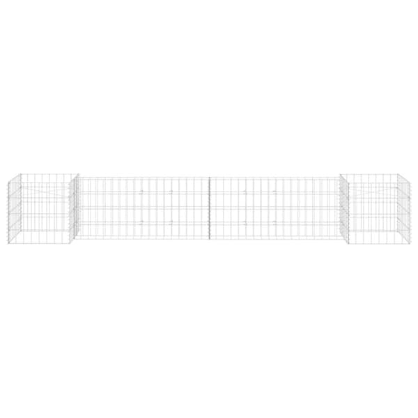 vidaXL Gabion plantekasse H-formet ståltråd 260x40x40 cm