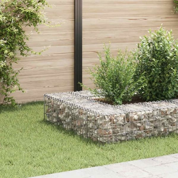 vidaXL Planteringsgabion upphöjd stål 30x30x30 cm