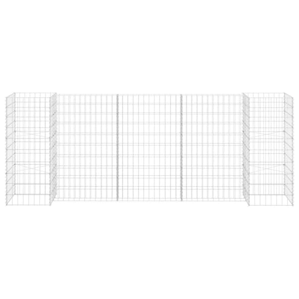 vidaXL Planteringsgabion H-formad stål 260x40x100 cm