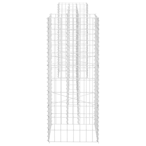 vidaXL Planteringsgabion H-formad stål 260x40x100 cm