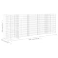 Miniatyrbild 6 av 6: vidaXL Planteringsgabion H-formad stål 260x40x100 cm