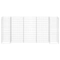 Miniatyrbilde 3 av 6: vidaXL Gabion plantekasse H-formet ståltråd 260x40x120 cm