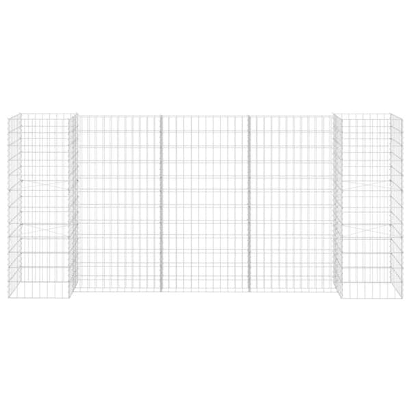 vidaXL Gabion plantekasse H-formet ståltråd 260x40x120 cm