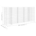Miniatyrbilde 6 av 6: vidaXL Gabion plantekasse H-formet ståltråd 260x40x120 cm