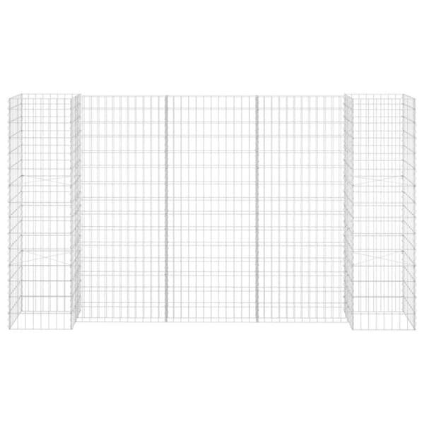 vidaXL Gabion plantekasse H-formet ståltråd 260x40x150 cm