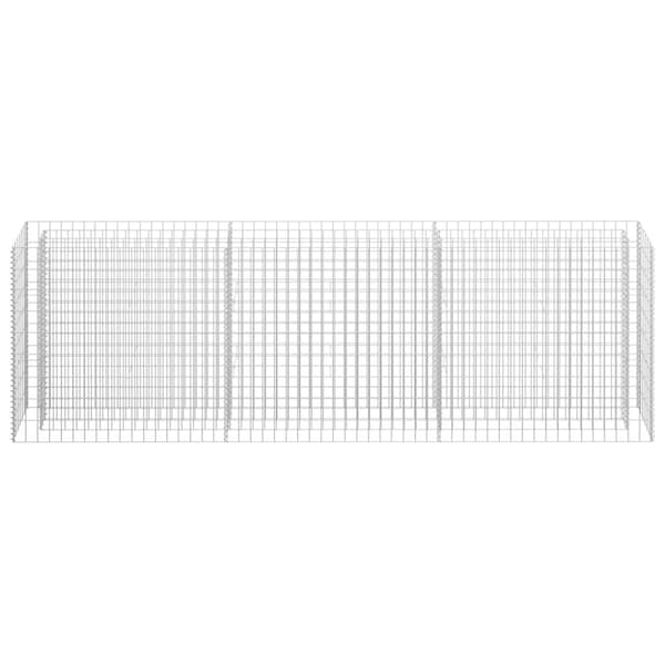 vidaXL gabion-højbed 270x30x90 cm galvaniseret stål