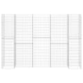 Miniatyrbilde 3 av 6: vidaXL Gabion plantekasse H-formet ståltråd 260x40x180 cm