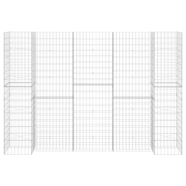 vidaXL Gabion plantekasse H-formet ståltråd 260x40x180 cm