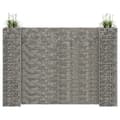 Miniatyrbilde 1 av 6: vidaXL Gabion plantekasse H-formet ståltråd 260x40x180 cm