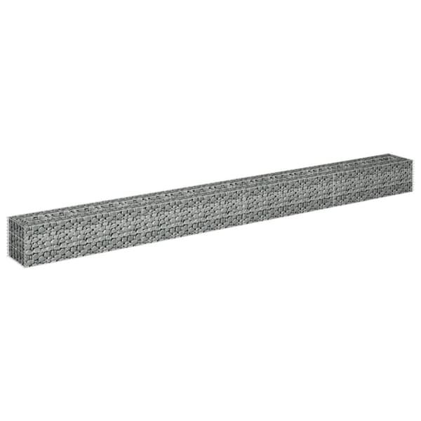 vidaXL gabion-højbed 360x30x30 cm galvaniseret stål