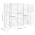 Miniatyrbilde 6 av 6: vidaXL Gabion plantekasse H-formet ståltråd 260x40x200 cm