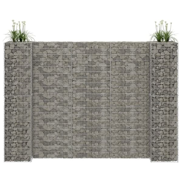 vidaXL Gabion plantekasse H-formet ståltråd 260x40x200 cm