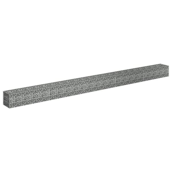 vidaXL gabion-højbed 450x30x30 cm galvaniseret stål
