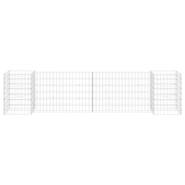 vidaXL Gabion plantekasse H-formet ståltråd 260x40x60 cm