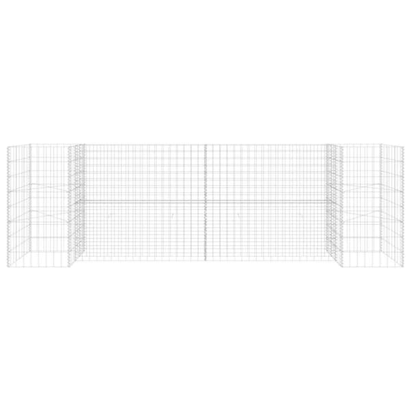 vidaXL Gabion plantekasse H-formet ståltråd 260x40x80 cm