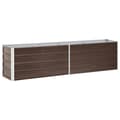 Miniatyrbilde 1 av 6: vidaXL Høybed galvanisert stål 240x40x45 cm brun
