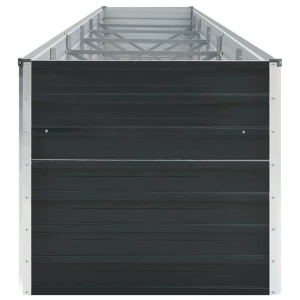 vidaXL Høybed galvanisert stål 480x80x77 cm antrasitt