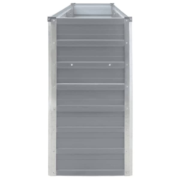 vidaXL hævet havebed 320 x 40 x 77 cm galvaniseret stål grå
