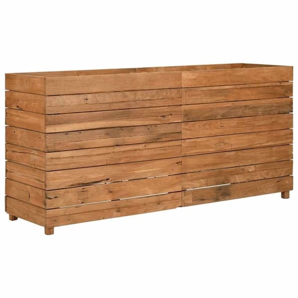 vidaXL højbed 150x40x72 cm massivt teaktræ og stål