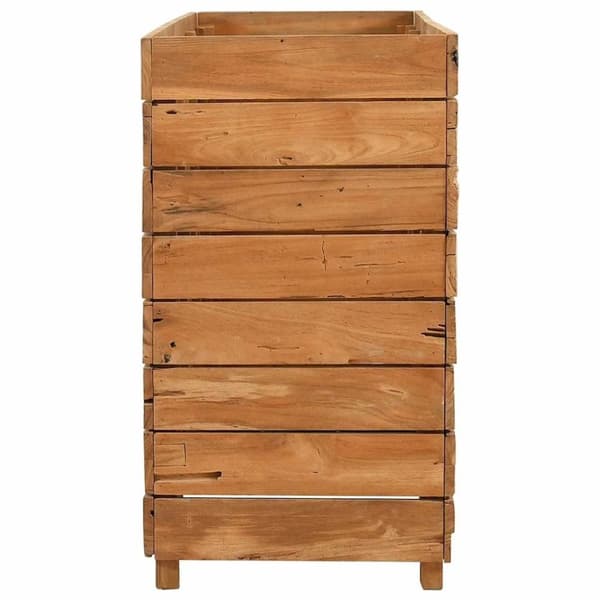 vidaXL højbed 150x40x72 cm massivt teaktræ og stål