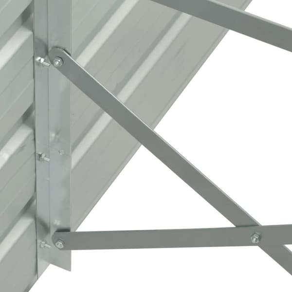 vidaXL forhøjet plantekasse 480x80x77 cm galvaniseret stål grøn