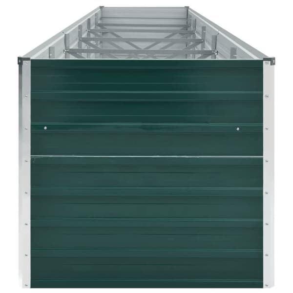 vidaXL Høybed galvanisert stål 480x80x77 cm grønn