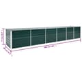Miniatyrbilde 6 av 7: vidaXL Høybed galvanisert stål 480x80x77 cm grønn