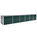 Miniatyrbilde 7 av 7: vidaXL Høybed galvanisert stål 480x80x77 cm grønn