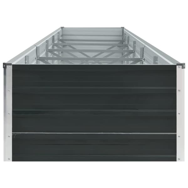 vidaXL Høybed galvanisert stål 480x80x45 cm antrasitt