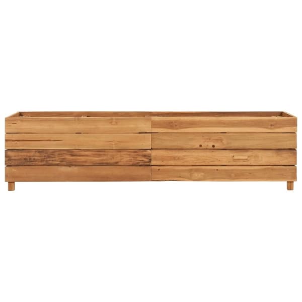 vidaXL plantekasse 150x40x38 cm massivt teaktræ og stål
