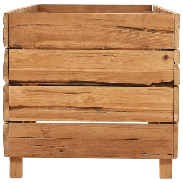 vidaXL plantekasse 150x40x38 cm massivt teaktræ og stål