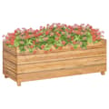 Miniatyrbild 1 av 11: vidaXL Blomlåda upphöjd 100x40x38 cm återvunnet teakträ och stål