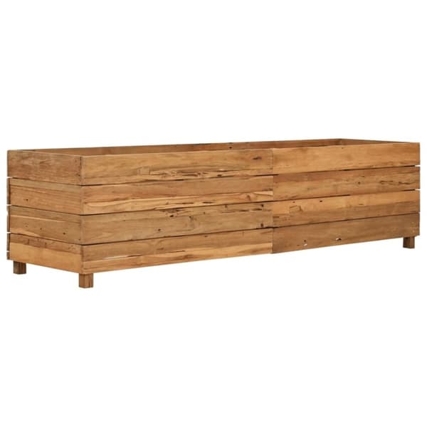 vidaXL Høybed 150x40x38 cm resirkulert teak og stål