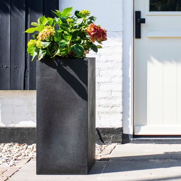 Capi Plantepotte Urban Smooth rektangulær 36 x 79 cm svart
