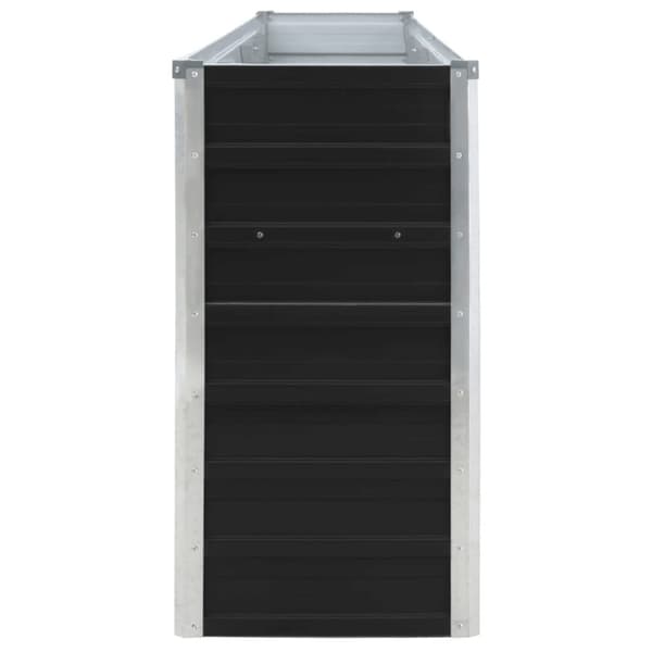 vidaXL Forhøyet hagebed 320x40x77 cm galvanisert stål antrasitt