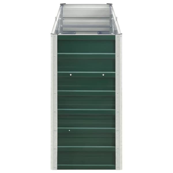 vidaXL Høybed galvanisert stål 240x40x77 cm grønn