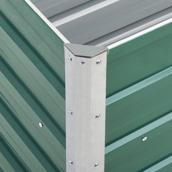 vidaXL Høybed galvanisert stål 240x40x77 cm grønn